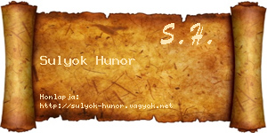 Sulyok Hunor névjegykártya
